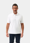 Men's Pique Cotton Polo Shirt in White