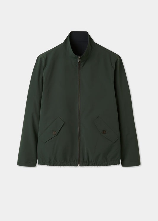 Men's Polyester Reversible Bomber Jacket in Green & Navy