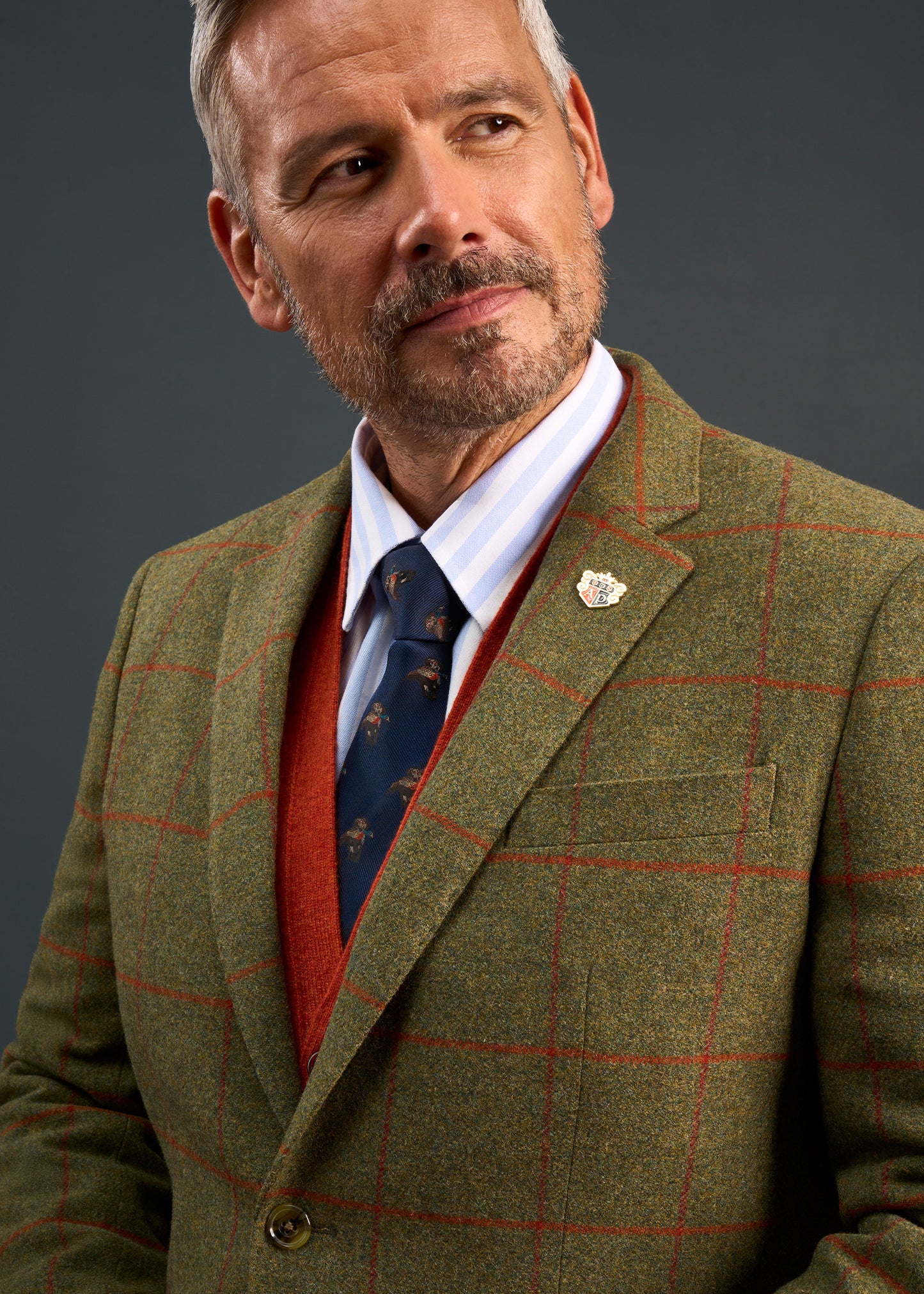 Mens-Tweed-Blazer-Green-Red-Check-Combrook