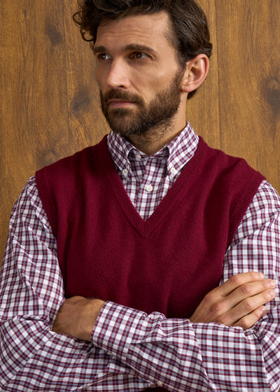 Lambswool-Slipover-Sweater-Bordeaux