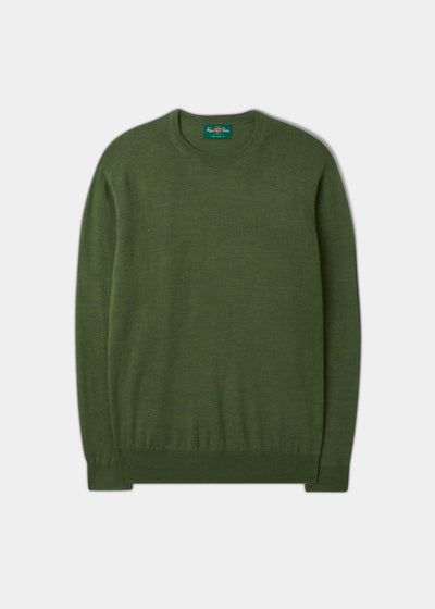 Radstone Men's Merino Wool Jumper in Forest