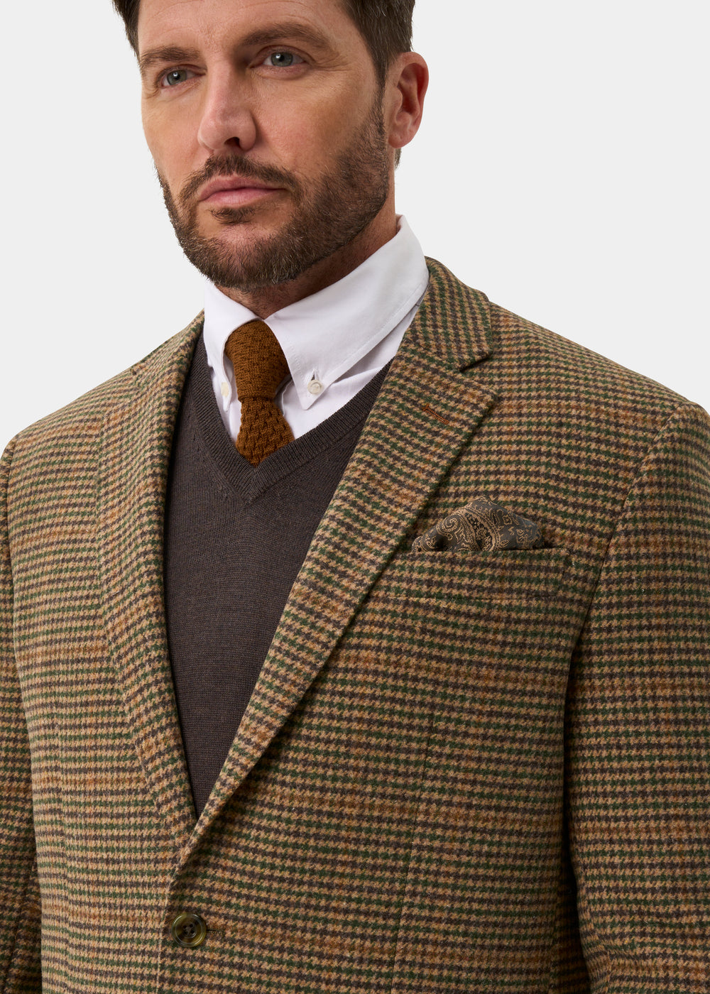 Surrey Tweed Lined Blazer In Sycamore - Regular Fit