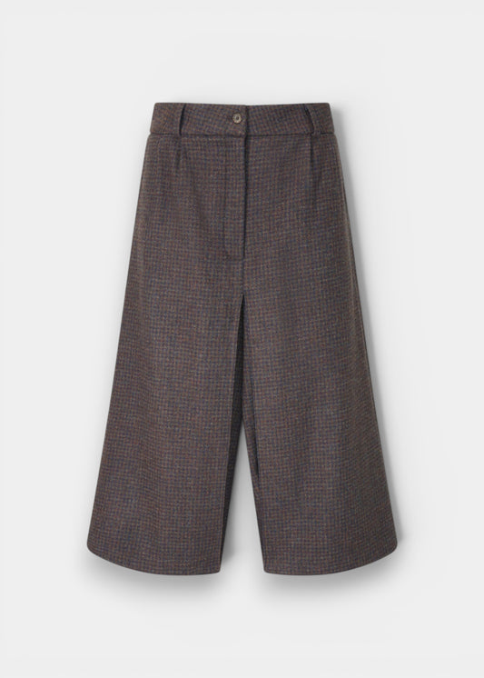 Surrey Ladies Tweed Water Repellent Culottes in Bramble  -  Regular Fit