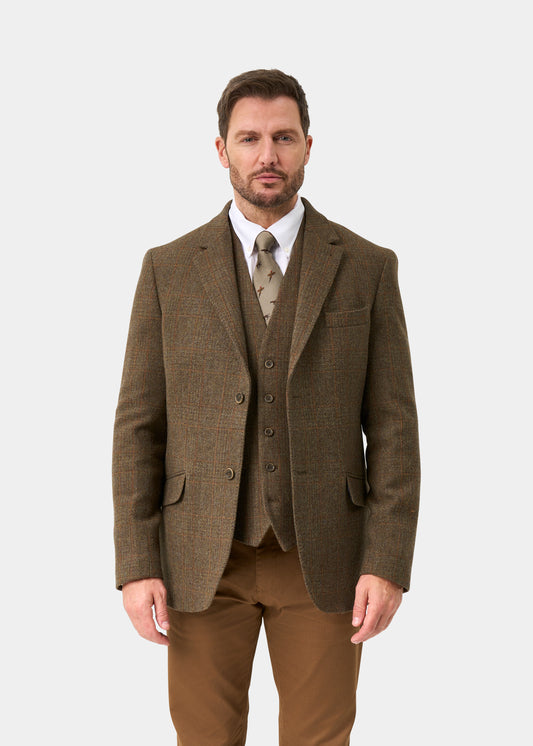 Surrey Men's Tweed Lined Blazer In Field Maple - Regular Fit