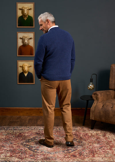 Kinnadie Supersoft Shetland Indigo Jumper