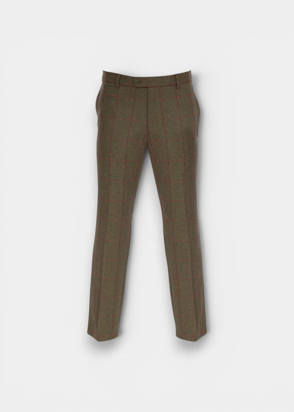 Combrook Men's Tweed Water Repellent Trousers in Sage  -  Regular Fit