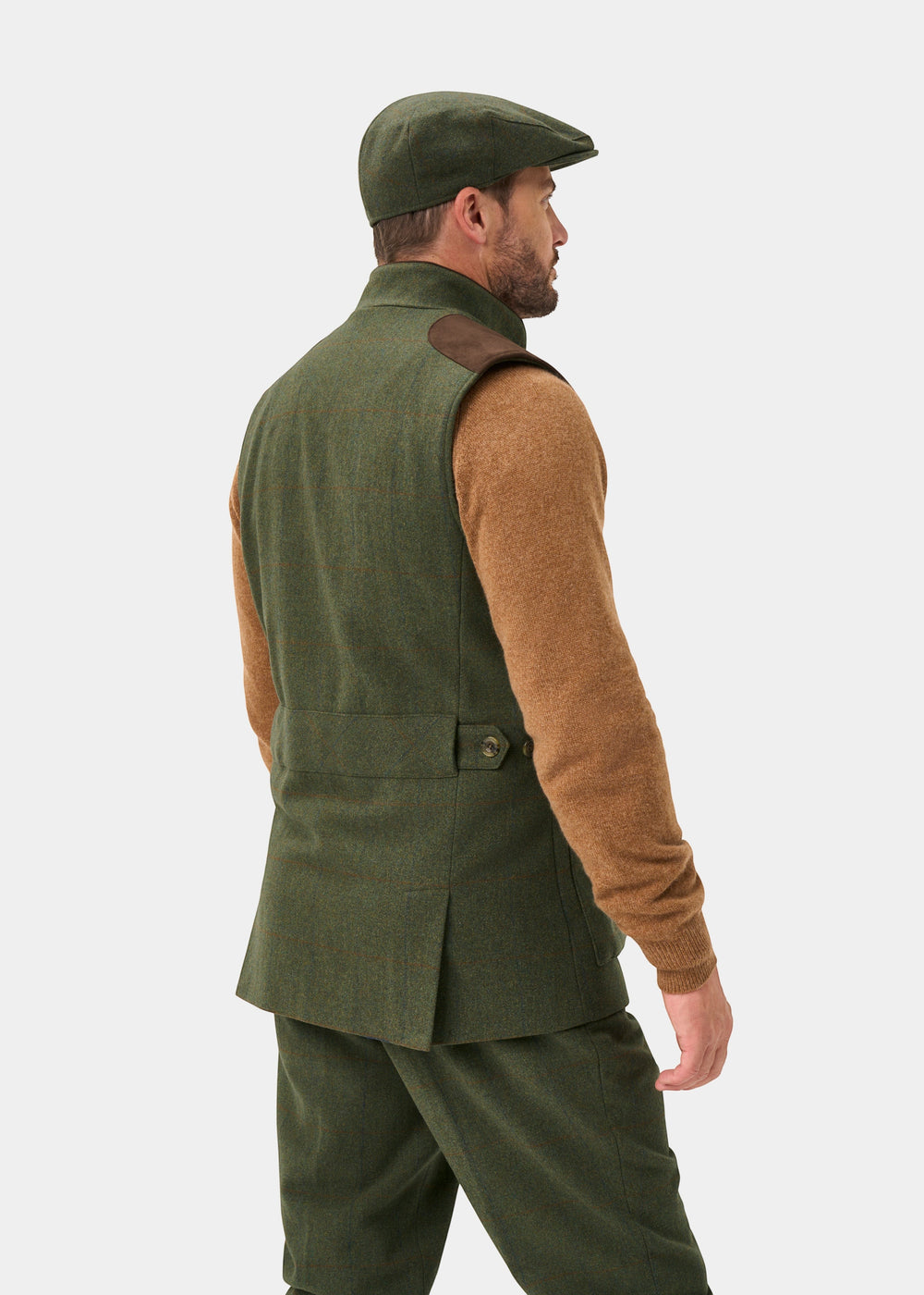Combrook Men's Tweed Water Repellent Shooting Gilet in Mariner -  Shooting Fit