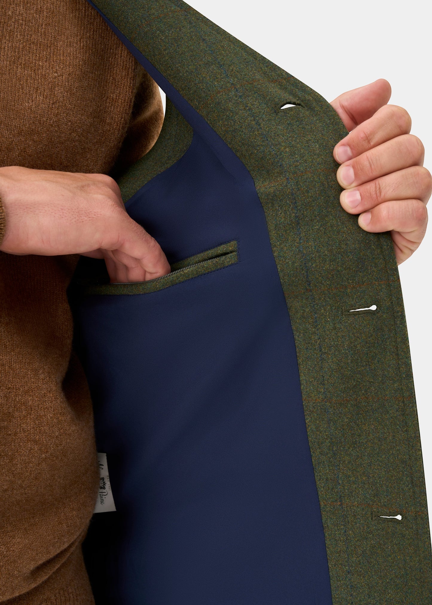 Combrook Men's Tweed Water Repellent Shooting Waistcoat in Mariner -  Shooting Fit