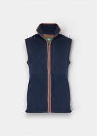 Aylsham Men's Fleece Gilet In Dark Navy - Regular Fit