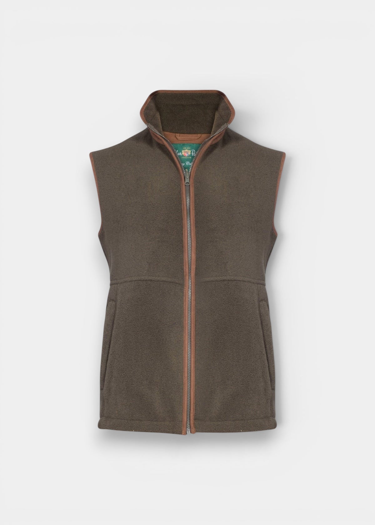 Aylsham Men's Fleece Gilet In Green - Regular Fit