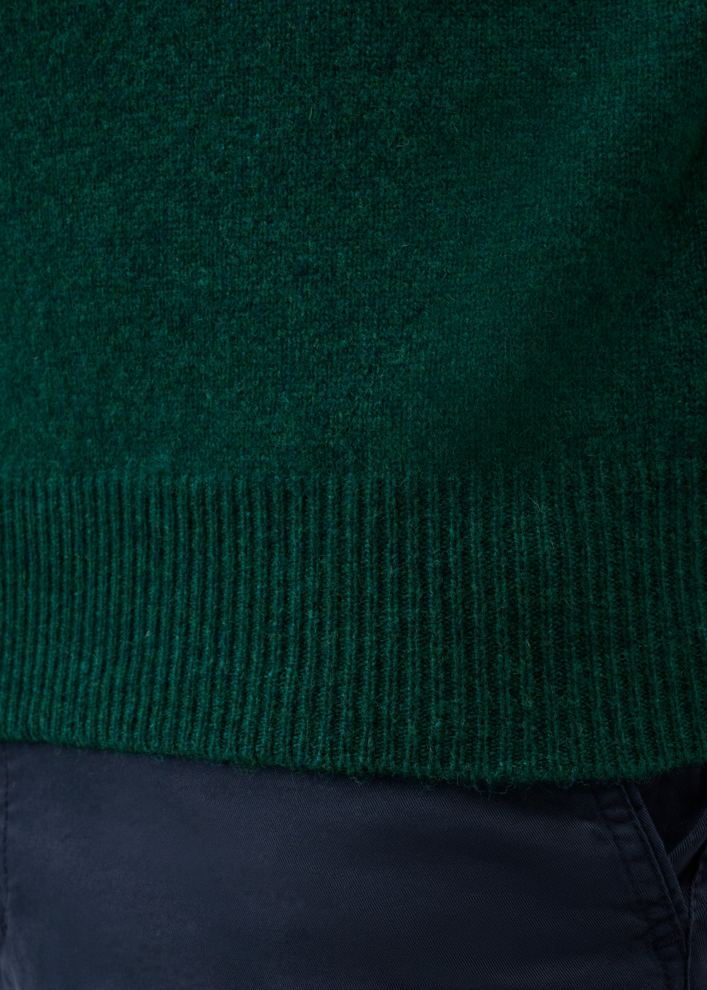 Norfolk Men's Lambswool Slipover in Mallard - Classic Fit
