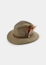 Richmond Ladies Felt Hat With Feather In Oatmeal