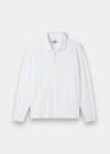 Storwood Cotton Long Sleeve Polo Shirt In White - Regular Fit