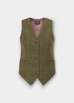 Surrey Ladies Tweed Water Repellant Waistcoat in Marsh -  Regular Fit
