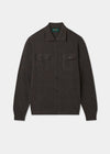 Men's knitted long sleeve shirt in brown