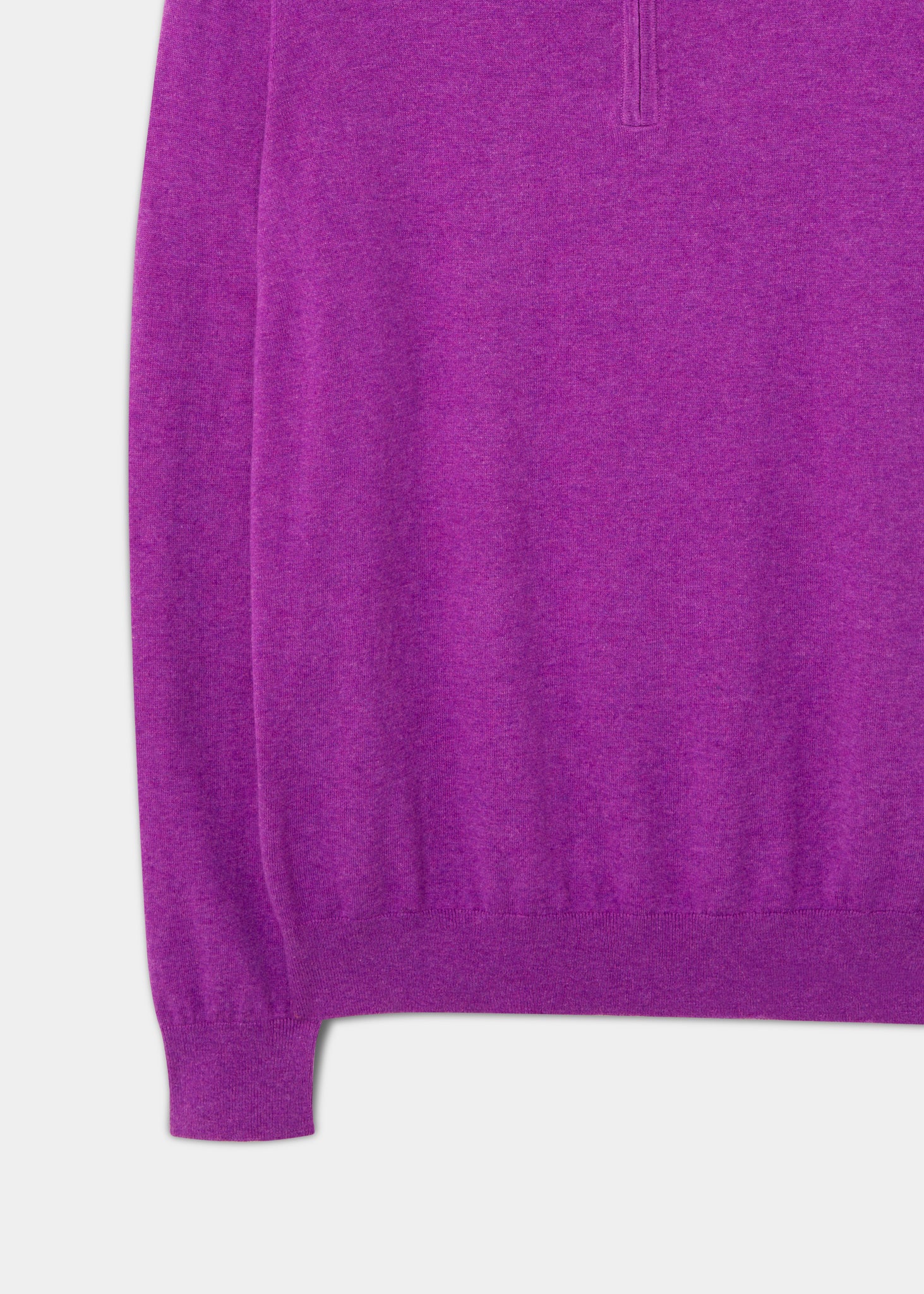 Stowbridge Luxury Cotton 1/4 Zip Jumper In Orchid